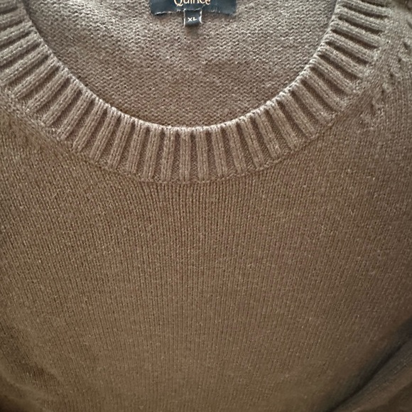 Quince Mongolian Cashmere Oversized Crew Neck Sweater in Brown Size XL - Picture 13 of 16